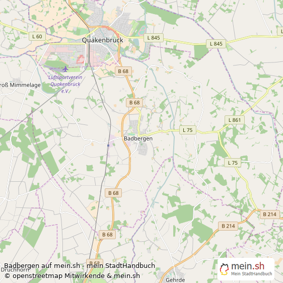 Badbergen Landkreis Osnabrück Landkarte © Openstreetmap Contributors Badbergen Landstadt Karte