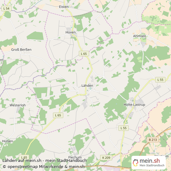 Lähden Landkreis Emsland Landkarte © Openstreetmap Contributors Lähden Landstadt Karte