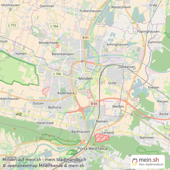 Minden Mittelstadt Karte