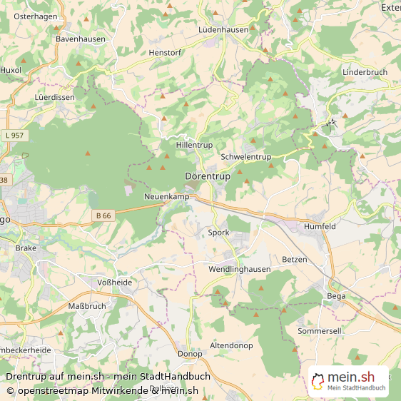 Drentrup Groe Landstadt Karte