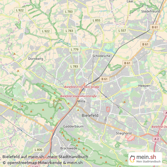 Bielefeld Grostadt Karte