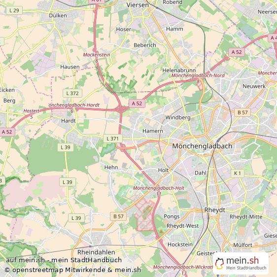 M?nchengladbach Gro?stadt Karte