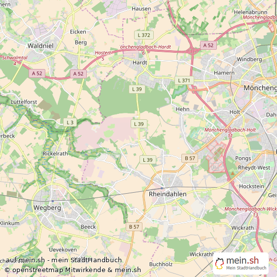 M?nchengladbach Gro?stadt Karte