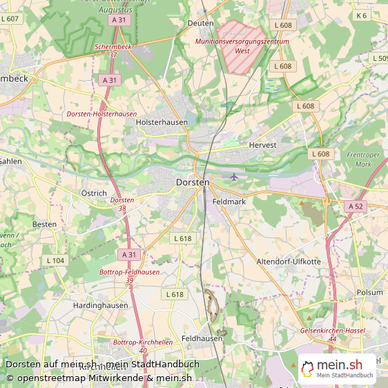Dorsten Mittelstadt Karte
