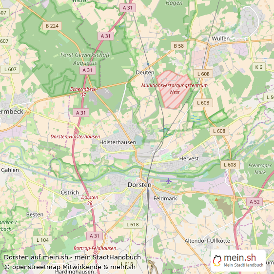 Dorsten Mittelstadt Karte