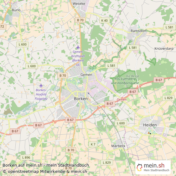 Borken Landkreis Borken Landkarte © Openstreetmap Contributors Borken Kleine Mittelstadt Karte