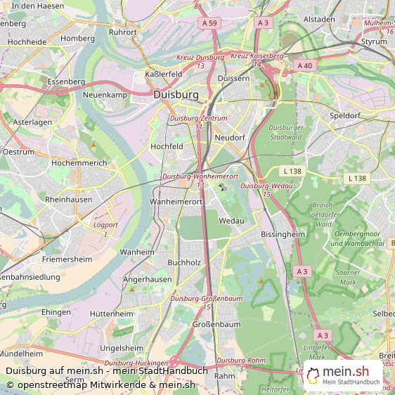 Duisburg Kreisfreie Stadt Duisburg Landkarte © Openstreetmap Contributors Duisburg Großstadt Karte