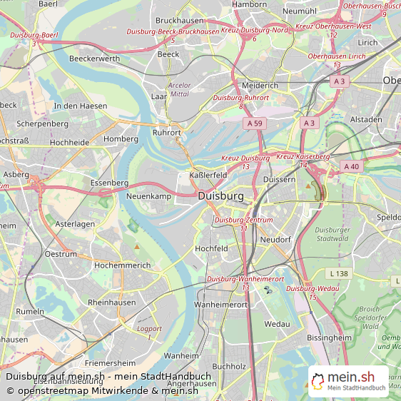 Duisburg Kreisfreie Stadt Duisburg Landkarte © Openstreetmap Contributors Duisburg Großstadt Karte