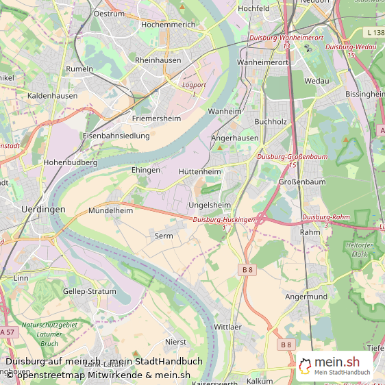 Duisburg Kreisfreie Stadt Duisburg Landkarte © Openstreetmap Contributors Duisburg Großstadt Karte