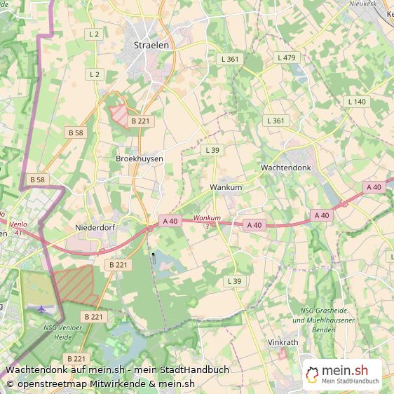 Wachtendonk Groe Landstadt Karte