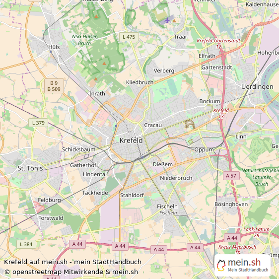 Krefeld Kleine Grostadt Karte