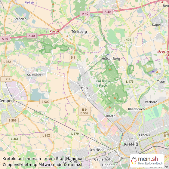 Krefeld Kleine Grostadt Karte