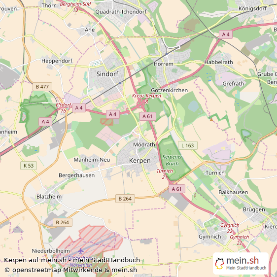 Kerpen Mittelstadt Karte