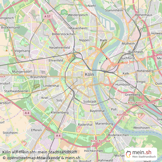Köln Kreisfreie Stadt Köln Landkarte © Openstreetmap Contributors Köln Metropole Karte