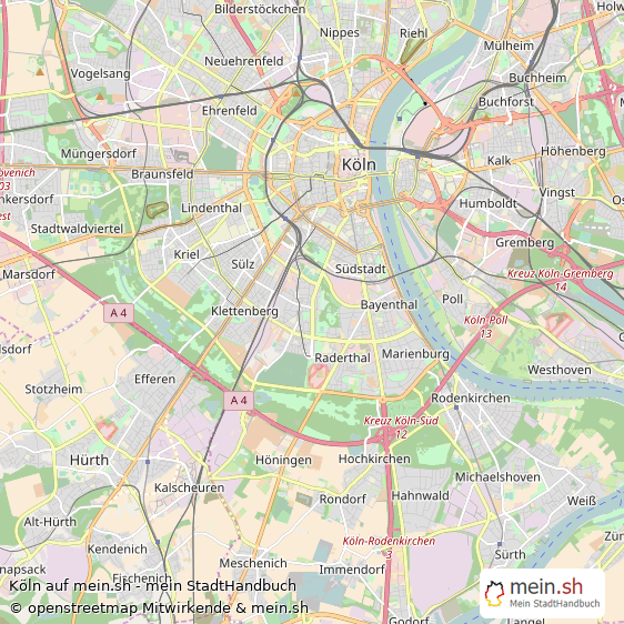 Köln Kreisfreie Stadt Köln Landkarte © Openstreetmap Contributors Köln Metropole Karte