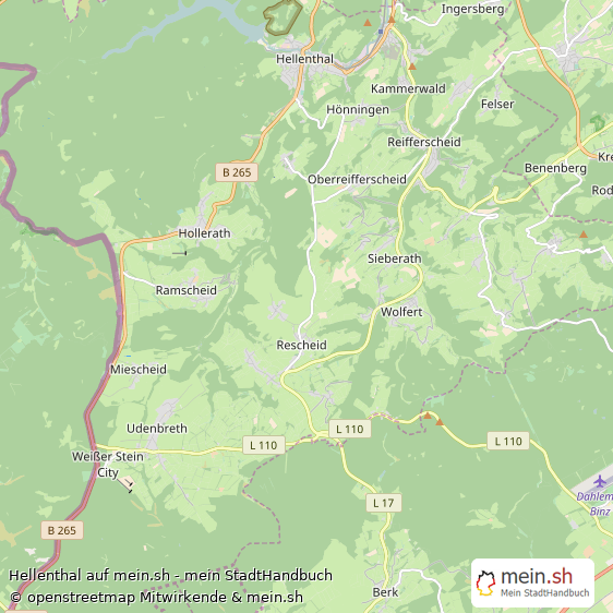Hellenthal Groe Landstadt Karte