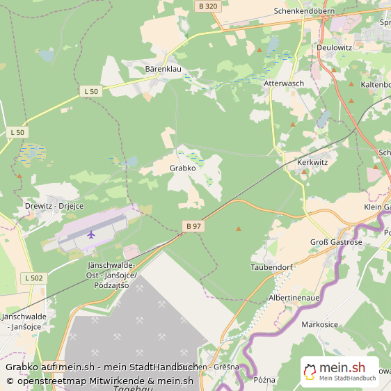 Grabko Landkreis Spree-Neiße Landkarte © Openstreetmap Contributors Grabko Karte