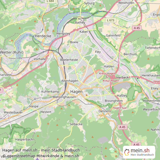 Hagen Kleines Dorf Karte