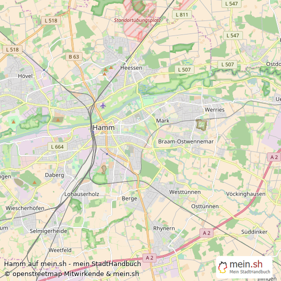 Hamm Kleine Großstadt Karte