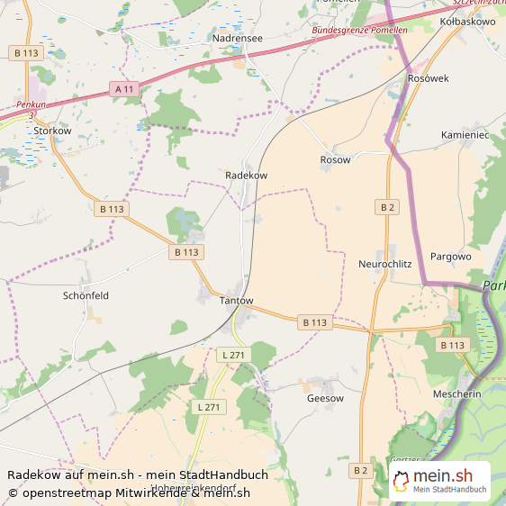 Radekow Landkreis Uckermark Landkarte © Openstreetmap Contributors Radekow Karte