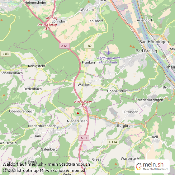 Waldorf Landkreis Ahrweiler Landkarte © Openstreetmap Contributors Waldorf Dorf Karte