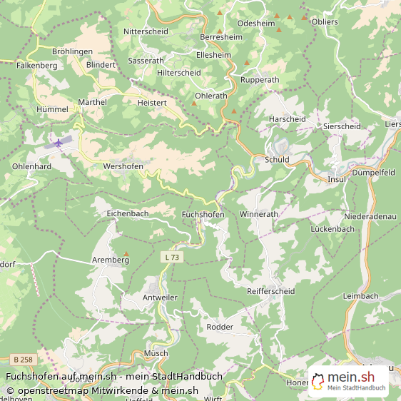 Fuchshofen Landkreis Ahrweiler Landkarte © Openstreetmap Contributors Fuchshofen Kleines Dorf Karte