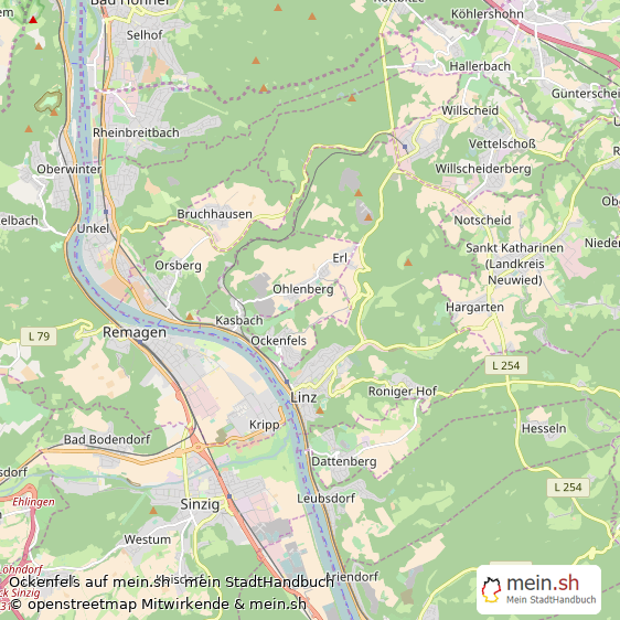 Ockenfels Landkreis Neuwied Landkarte © Openstreetmap Contributors Ockenfels Großes Dorf Karte