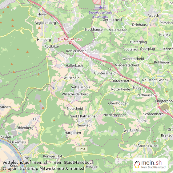 Vettelscho Landstadt Karte