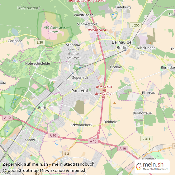 Zepernick Landkreis Barnim Landkarte © Openstreetmap Contributors Zepernick Karte