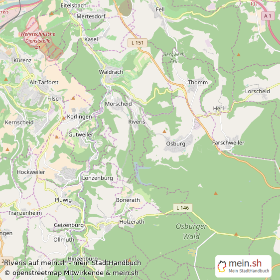 Riveris Kleines Dorf Karte