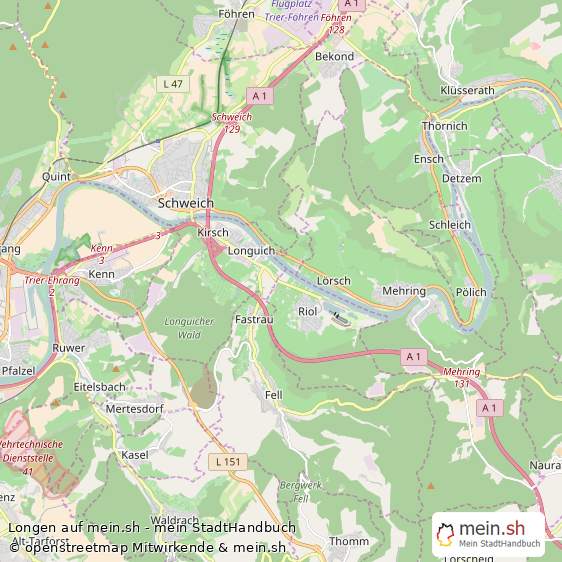 Longen Kleines Dorf Karte