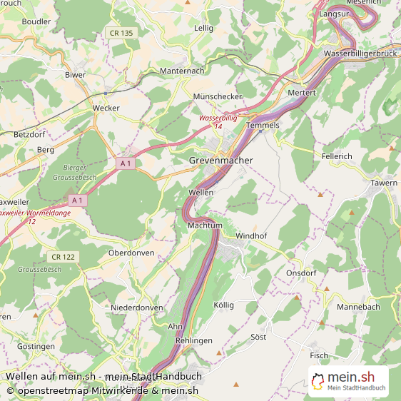 Wellen Landkreis Trier-Saarburg Landkarte © Openstreetmap Contributors Wellen Dorf Karte